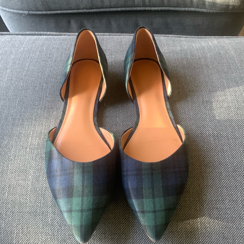 JCrew plaid flats